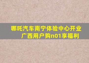 哪吒汽车南宁体验中心开业 广西用户购n01享福利
